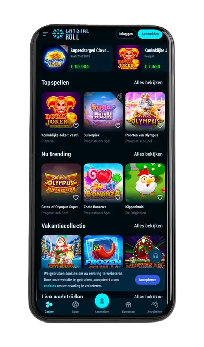 Crystal Roll Casino mobile version
